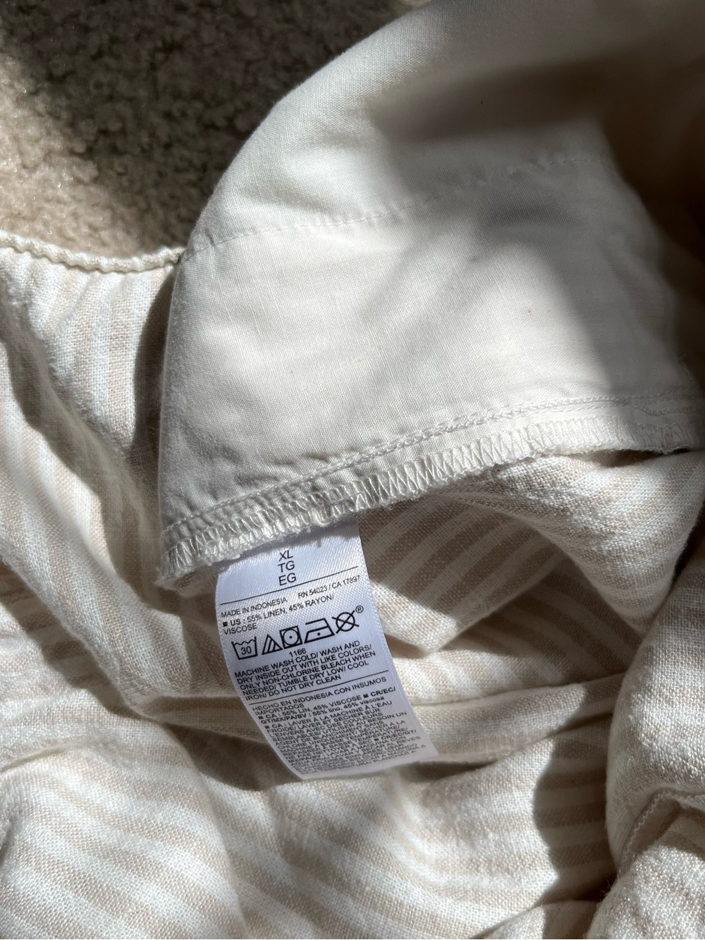 NWT Old Navy High-Waisted Linen-Blend Super Wide-Leg Pants in White Strip - Picture 13 of 13